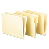 Manila End Tab Folders, 9.5" Front, 2-ply Straight Tabs, Letter Size, 100-box