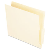 Manila End Tab Folders, 9.5" Front, 2-ply Straight Tabs, Letter Size, 100-box