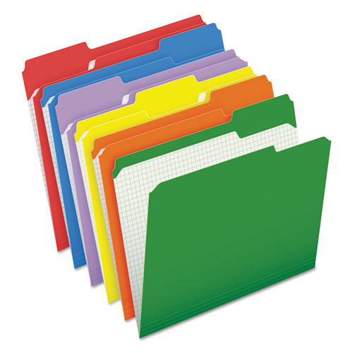 Double-ply Reinforced Top Tab Colored File Folders, 1-3-cut Tabs, Letter Size, Assorted, 100-box