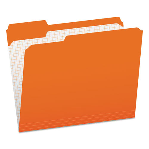 Double-ply Reinforced Top Tab Colored File Folders, 1-3-cut Tabs, Letter Size, Orange, 100-box