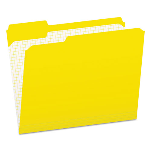 Double-ply Reinforced Top Tab Colored File Folders, 1-3-cut Tabs, Letter Size, Yellow, 100-box
