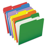 Double-ply Reinforced Top Tab Colored File Folders, Straight Tab, Letter Size, Blue, 100-box