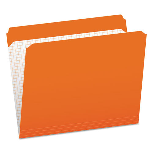 Double-ply Reinforced Top Tab Colored File Folders, Straight Tab, Letter Size, Orange, 100-box