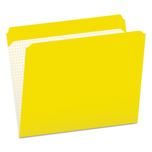 Double-ply Reinforced Top Tab Colored File Folders, Straight Tab, Letter Size, Yellow, 100-box