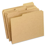 Dark Kraft File Folders With Double-ply Top, 1-3-cut Tabs, Letter Size, Kraft, 100-box