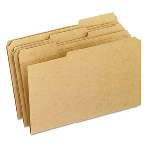 Dark Kraft File Folders With Double-ply Top, 1-3-cut Tabs, Legal Size, Kraft, 100-box