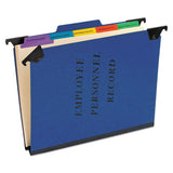 Vertical Style Personnel Folders, 1-3-cut Tabs, Center Position, Letter Size, Blue