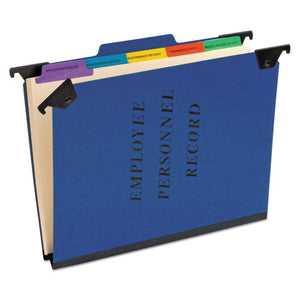 Hanging Style Personnel Folders, 1-3-cut Tabs, Center Position, Letter Size, Blue