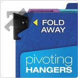 Hanging Style Personnel Folders, 1-3-cut Tabs, Center Position, Letter Size, Blue