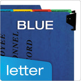 Hanging Style Personnel Folders, 1-3-cut Tabs, Center Position, Letter Size, Blue