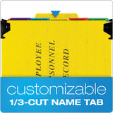 Hanging Style Personnel Folders, 1-3-cut Tabs, Center Position, Letter Size, Yellow