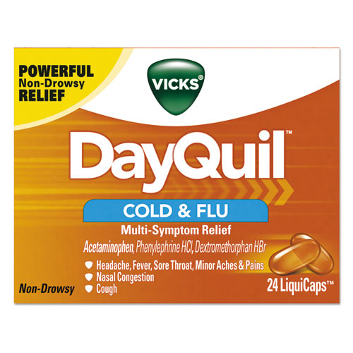 Dayquil Cold And Flu Liquicaps, 24-box, 24 Box-carton