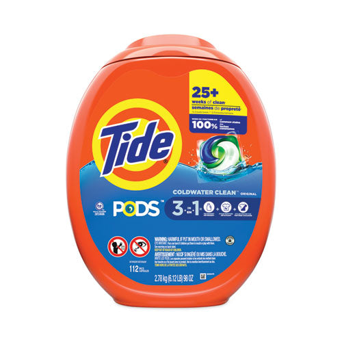 Pods, Tide Original, 112 Pods-tub, 4 Tubs-carton