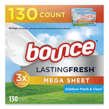 Fabric Softener Sheets, Outdoor Fresh And Clean, 130 Sheets-box, 3 Boxes-carton