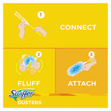 Dusters Starter Kit, Dust Lock Fiber, 6" Handle, Blue-yellow, 6-carton