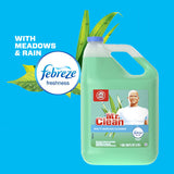 Multipurpose Cleaning Solution With Febreze,128 Oz Bottle, Meadows And Rain Scent, 4-carton