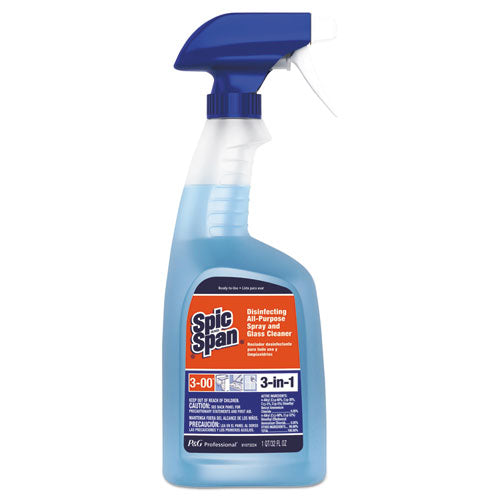 Disinfecting All-purpose Spray And Glass Cleaner, Fresh Scent, 32 Oz Spray Bottle, 8-carton