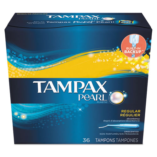 Pearl Tampons, Regular, 36-box, 12 Box-carton