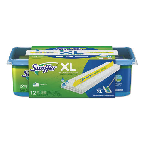 Max-xl Wet Refill Cloths, 16.5 X 9, White, 12-tub, 6 Tubs-carton