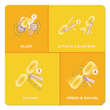 Heavy Duty Dusters With Super Extender Handle, 6 Ft Handle, 1 Handle-4 Dusters, 4-carton