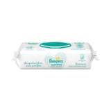Sensitive Baby Wipes, 6.8 X 7, Unscented, White, 56-pack, 8-carton