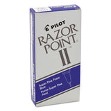 Razor Point Ii Stick Porous Point Marker Pen, 0.2mm, Blue Ink-barrel, Dozen