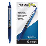 Precise V10rt Retractable Roller Ball Pen, Bold 1 Mm, Black Ink-barrel, Dozen