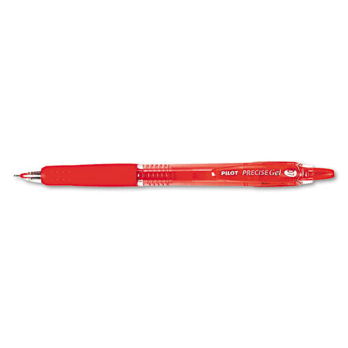 Precise Gel Begreen Retractable Gel Pen, Fine 0.7mm, Red Ink-barrel, Dozen