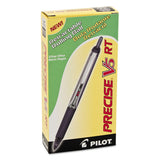 Precise V5rt Retractable Roller Ball Pen, 0.5mm, Black Ink-barrel