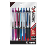 Precise V5rt Retractable Roller Ball Pen, 0.5mm, Assorted Ink-barrel, 7-pack