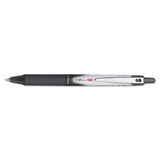 Vball Rt Liquid Ink Retractable Roller Ball Pen, 0.5mm, Black Ink, Black-white Barrel