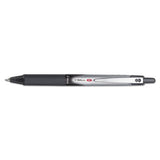 Vball Rt Liquid Ink Retractable Roller Ball Pen, 0.7mm, Black Ink, Black-white Barrel