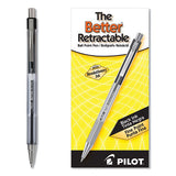 Better Retractable Ballpoint Pen, Medium 1mm, Black Ink, Smoke Barrel, Dozen