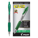 G2 Premium Retractable Gel Pen, 0.5 Mm, Green Ink, Smoke Barrel, Dozen