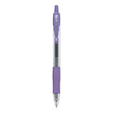 G2 Premium Retractable Gel Pen, 0.5 Mm, Purple Ink, Smoke Barrel, Dozen