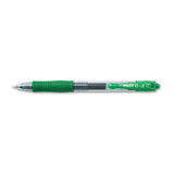 G2 Premium Retractable Gel Pen, 0.7 Mm, Green Ink, Smoke Barrel, Dozen