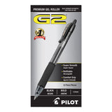 G2 Premium Retractable Gel Pen, Bold 1 Mm, Black Ink, Smoke Barrel, Dozen