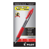 G2 Premium Retractable Gel Pen, 1 Mm, Red Ink, Smoke Barrel, Dozen