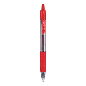 G2 Premium Retractable Gel Pen, 1 Mm, Red Ink, Smoke Barrel, Dozen
