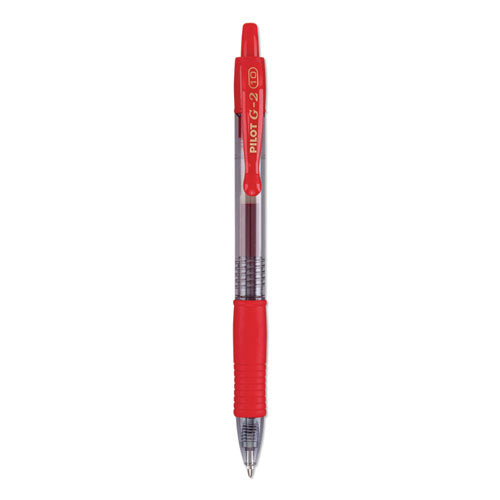 G2 Premium Retractable Gel Pen, 1 Mm, Red Ink, Smoke Barrel, Dozen
