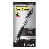 G2 Premium Retractable Gel Pen, 0.38 Mm, Black Ink, Clear-black Barrel, Dozen
