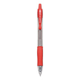 G2 Premium Retractable Gel Pen, Ultra-fine 0.38 Mm, Red Ink, Clear-red Barrel