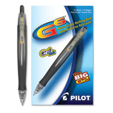 G6 Retractable Gel Pen, Fine 0.7mm, Black Ink, Black Barrel