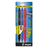 Frixion Clicker Erasable Retractable Gel Pen, 0.7 Mm, Assorted Ink-barrel, 3-pack