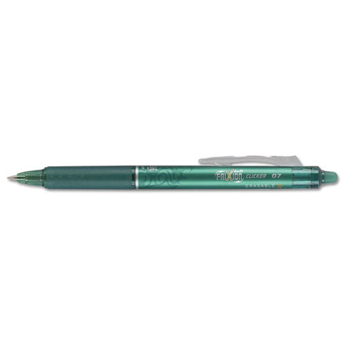 Frixion Clicker Erasable Retractable Gel Pen, 0.7 Mm, Green Ink-barrel, Dozen
