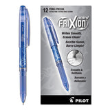 Frixion Ball Erasable Stick Gel Pen, Fine 0.7mm, Black Ink, Black Barrel