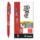 Frixion Ball Erasable Stick Gel Pen, Fine 0.7mm, Red Ink, Red Barrel