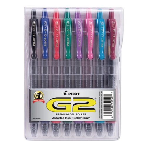 G2 Premium Retractable Gel Pen, Bold 1 Mm, Assorted Ink-barrel, 8-pack