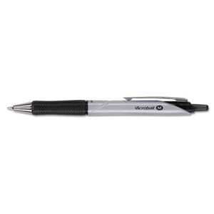 Acroball Pro Retractable Ballpoint Pen, 1 Mm, Black Ink, Silver Barrel, Dozen