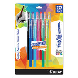 Frixion Colorsticks Erasable Stick Gel Pen, 0.7mm, Blue Ink-barrel, Dozen